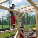 Hüttenbau: Montage der Rofen, Helmut Kapferer